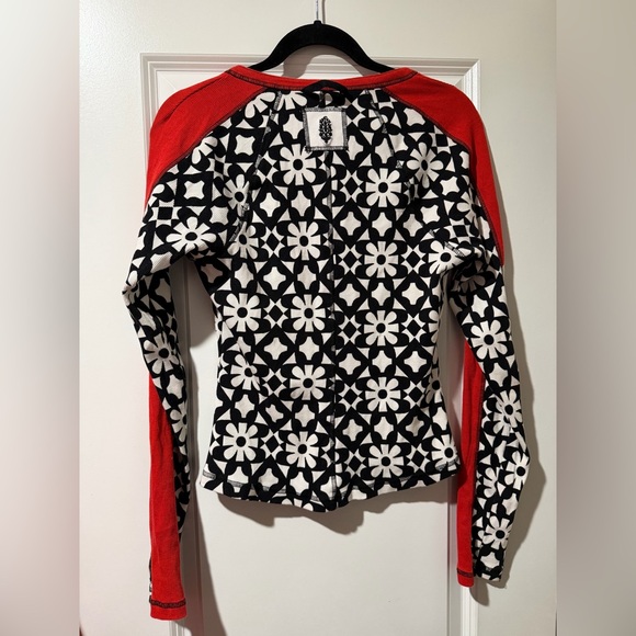 FP Movement by Free People Black and White Floral Button Down Shirt - Picture 3 of 5